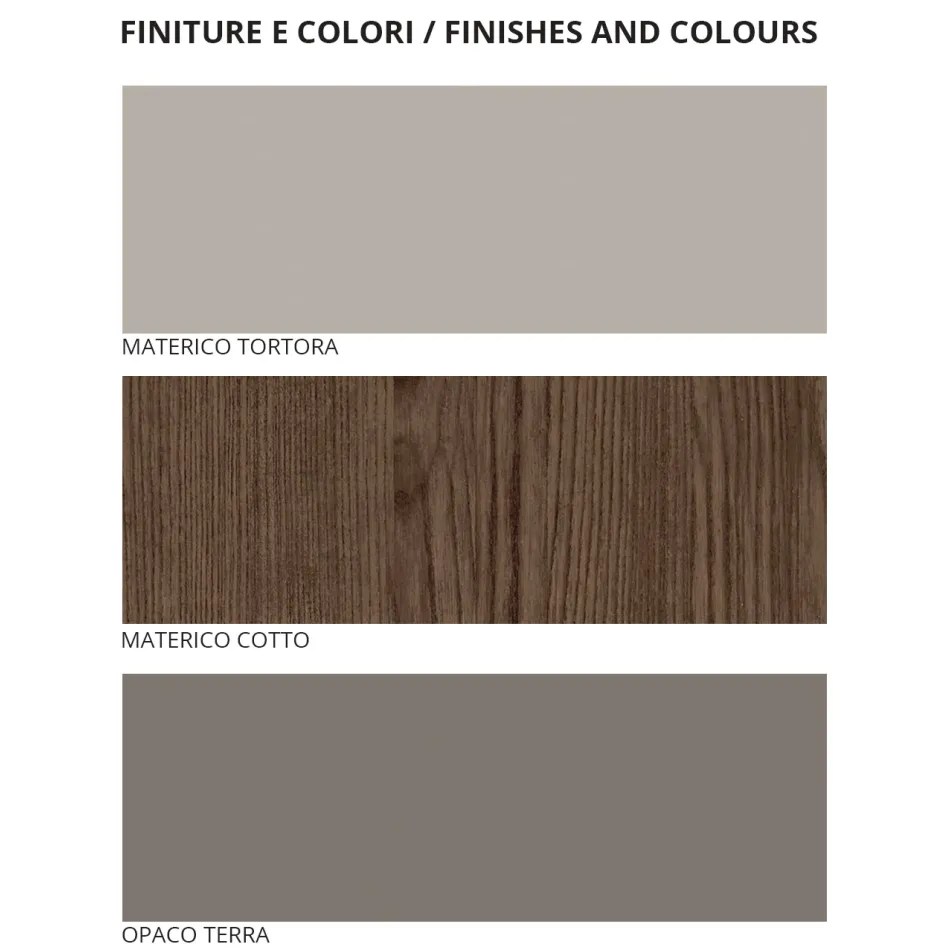 Dormitorio moderno de 5 elementos en un estilo moderno Made in Italy - Melodia Viadurini