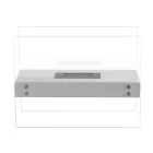 Chimenea de suelo de bioetanol en metal blanco y cristal templado - Timon Viadurini