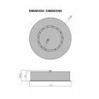 Chimenea de bioetanol de pared de diseño redondo en acero pintado - Trenton Viadurini