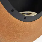 Chimenea de bioetanol de pared en acero pintado de diseño ovalado - Guiscard Viadurini