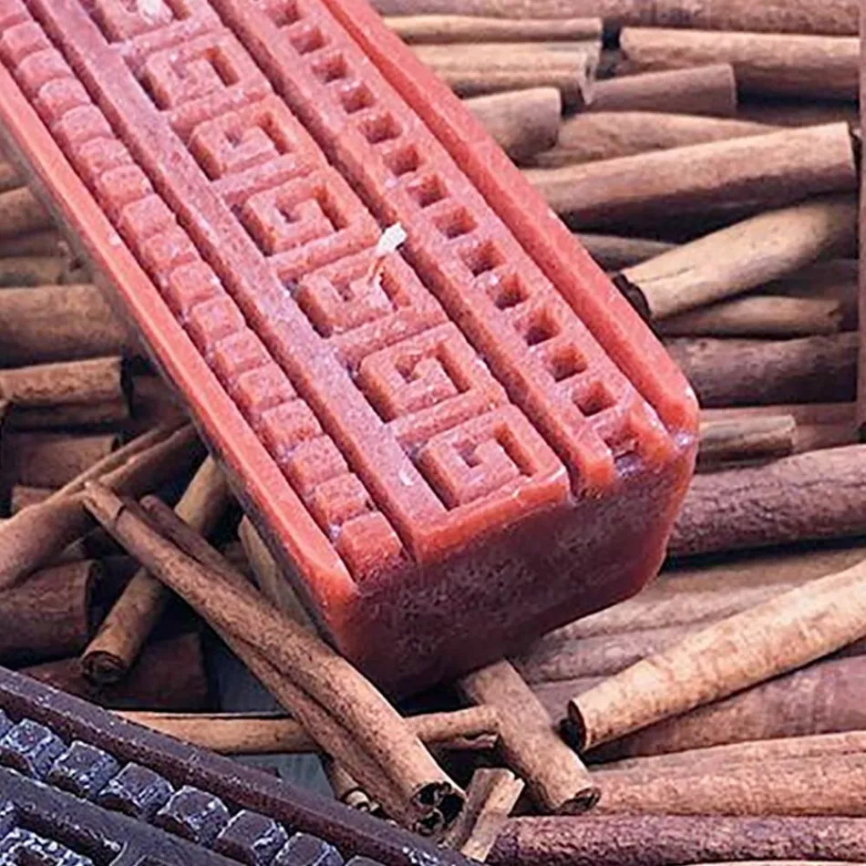 Vela perfumada de canela rectangular artesanal Made in Italy - Alissa Viadurini