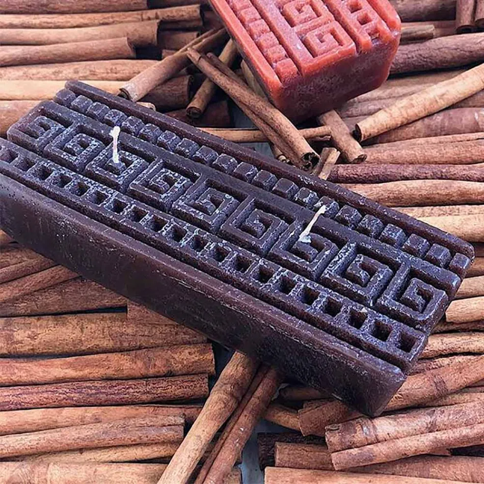 Vela perfumada de canela rectangular artesanal Made in Italy - Alissa Viadurini