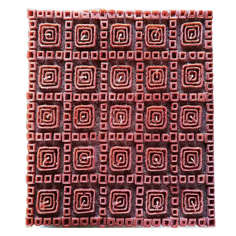 Vela Perfumada de Cera Marrón con 25 Mechas Made in Italy - Piura Viadurini