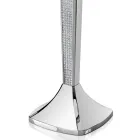 Candelabro de lujo de 3 filas en metal plateado con purpurina - Sbrillo Viadurini