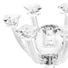 Candelabro de cristal con pedrería diseño de 7 llamas lujo italiano - Maike Viadurini