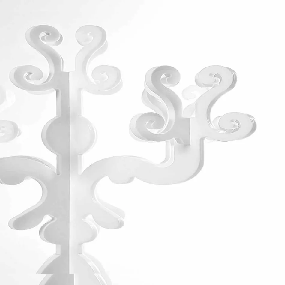 Candelabros renacentistas de diseño alto, 5 brazos en plexiglás Aragon Viadurini