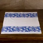 Lienzo de lino de artesanía italiana con diseño impreso a mano - Marcas comerciales Viadurini