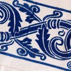 Lienzo de lino de artesanía italiana con diseño impreso a mano - Marcas comerciales Viadurini