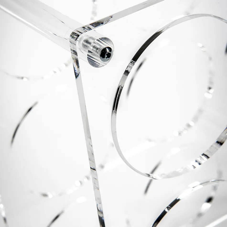 Portabotellas de plexiglás transparente Made in Italy - Whines Viadurini