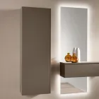Perchero de melamina lacada con puerta de MDF y estante interior - Lunis Viadurini