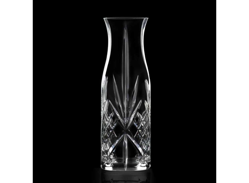 Jarra para agua o vino 4 piezas Eco Crystal Diseño Vintage - Cantabile Viadurini