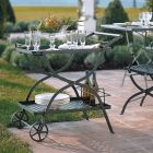 Carro de jardín en acero galvanizado Made in Italy - Selvaggia Viadurini