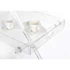 Carrito de Cocina 4 Ruedas en Plexiglás Transparente o con Madera - Magimbo Viadurini