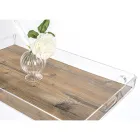 Carrito de Cocina 4 Ruedas en Plexiglás Transparente o con Madera - Magimbo Viadurini