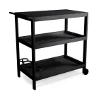 Carro de Aluminio con Diferentes Acabados con Ruedas y 3 Estantes - Carpa Viadurini