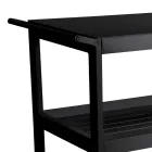 Carro de Aluminio con Diferentes Acabados con Ruedas y 3 Estantes - Carpa Viadurini