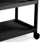 Carro de Aluminio con Diferentes Acabados con Ruedas y 3 Estantes - Carpa Viadurini