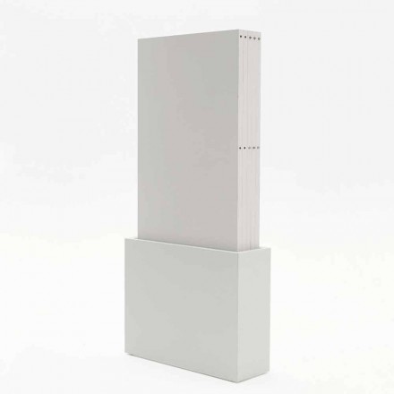 Carro de extensión en melamina blanca de poro abierto Columbus Viadurini