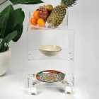 Carro de objetos con ruedas de plexiglás Made in Italy - Rudolf Viadurini