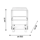 Carro de objetos con ruedas de plexiglás Made in Italy - Rudolf Viadurini