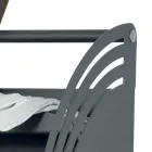 Carro de madera de metal con estante y 4 ruedas Made in Italy - Geco Viadurini