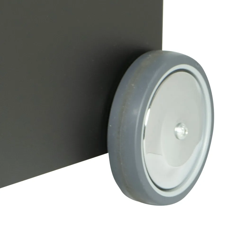 Carro de madera de metal con 4 ruedas Made in Italy - Coccinella Viadurini