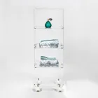 Carro de almacenamiento de cocina de plexiglás Made in Italy - Ercolano Viadurini