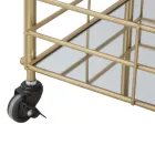 Carrito de comida con estructura de hierro acabado dorado - Viviana Viadurini