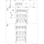 Carrito de comida con estructura de hierro acabado dorado - Viviana Viadurini