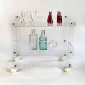 Moderno 2 estantes food-trolley L 60,5 cm en plexiglás, Diso