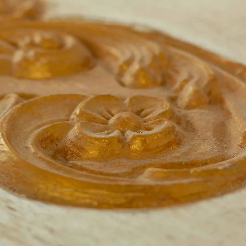 Cofre hecho a mano en madera maciza con perfiles dorados Made in Italy - Caio Viadurini