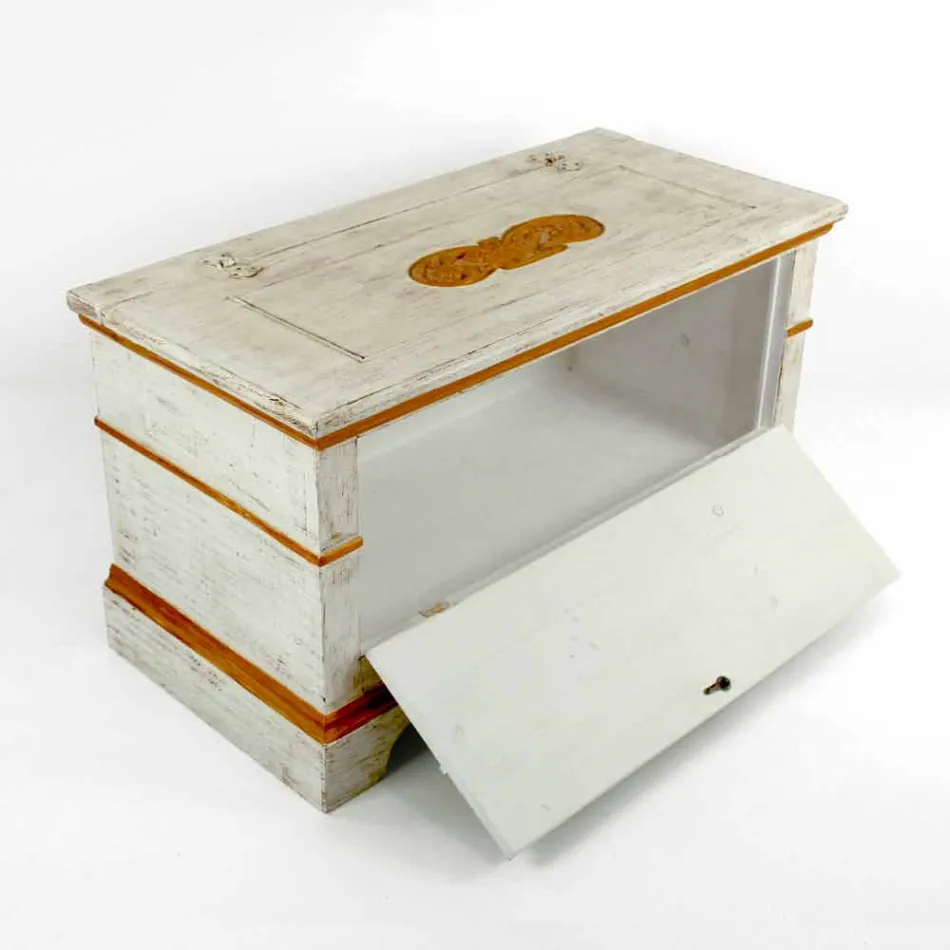 Cofre hecho a mano en madera maciza con perfiles dorados Made in Italy - Caio Viadurini