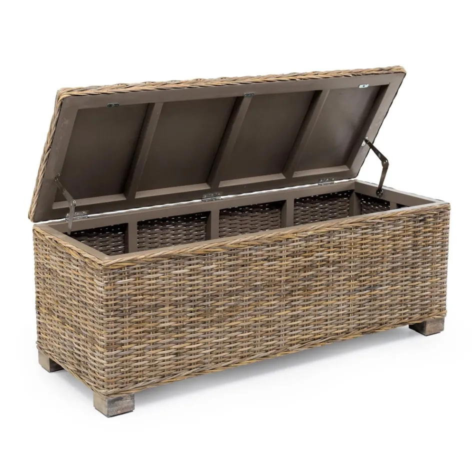 Cofre de exterior en fibra natural de Kubù - Nogitsune Viadurini