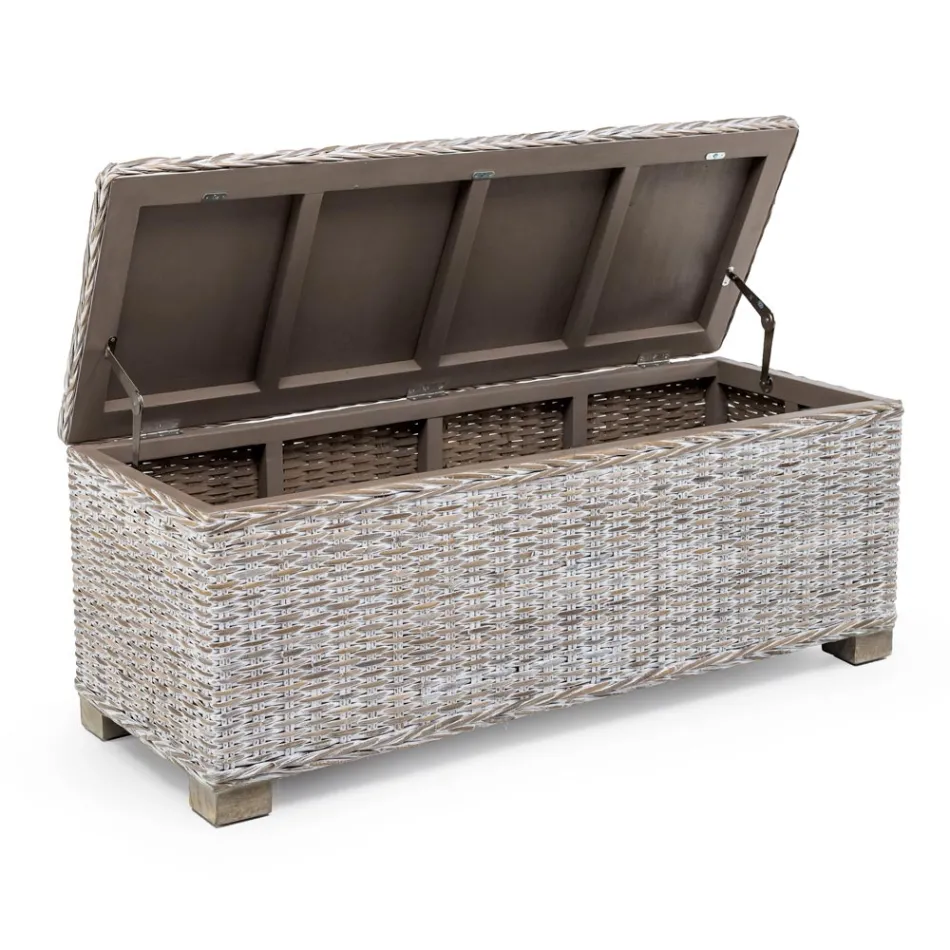 Cofre de exterior en fibra natural de Kubù - Nogitsune Viadurini