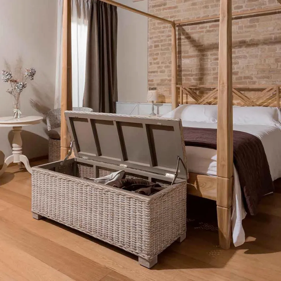 Cofre de exterior en fibra natural de Kubù - Nogitsune Viadurini