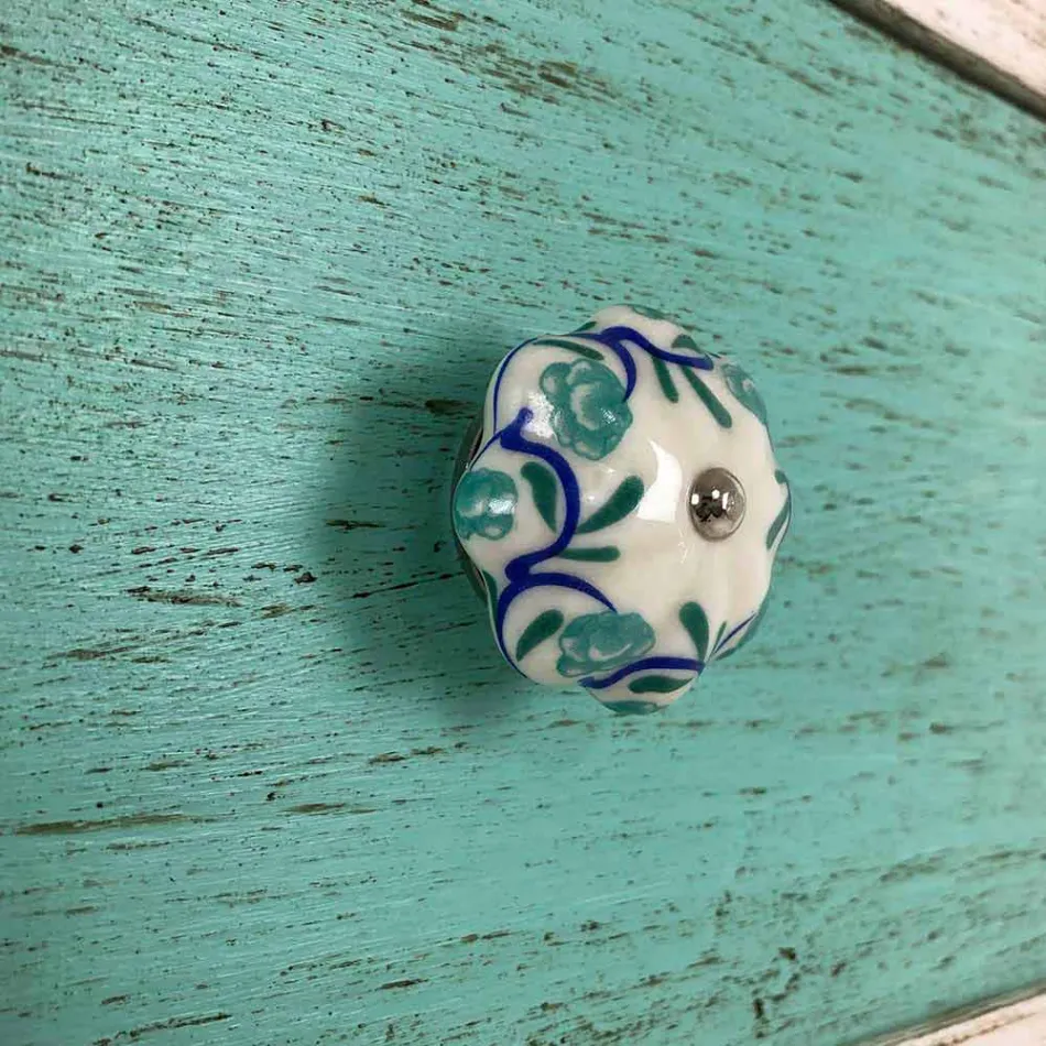 Cómoda artesanal con 4 cajones en madera blanca Made in Italy - Manhattan Viadurini