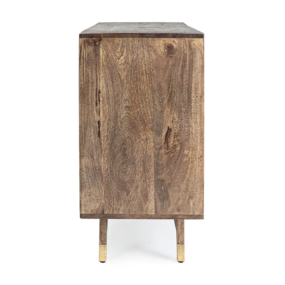 Cajonera étnica en madera de mango reciclada y acacia Homemotion - Auriel Viadurini