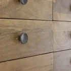 Cómoda en madera de mango con 6 cajones de diseño vintage - Desiderio Viadurini