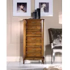 Cómoda de madera de estilo clásico de 7 o 5 cajones Made in Italy - Richard Viadurini