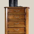 Cómoda de madera de estilo clásico de 7 o 5 cajones Made in Italy - Richard Viadurini