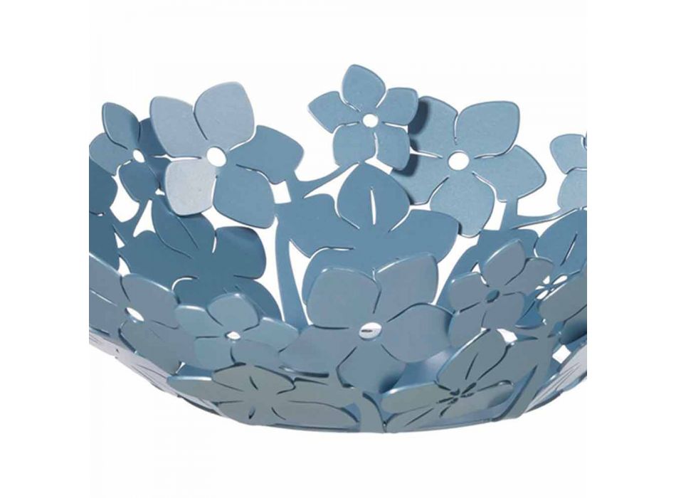 Centro de mesa con flores en barro, blanco o azul - Marken Viadurini