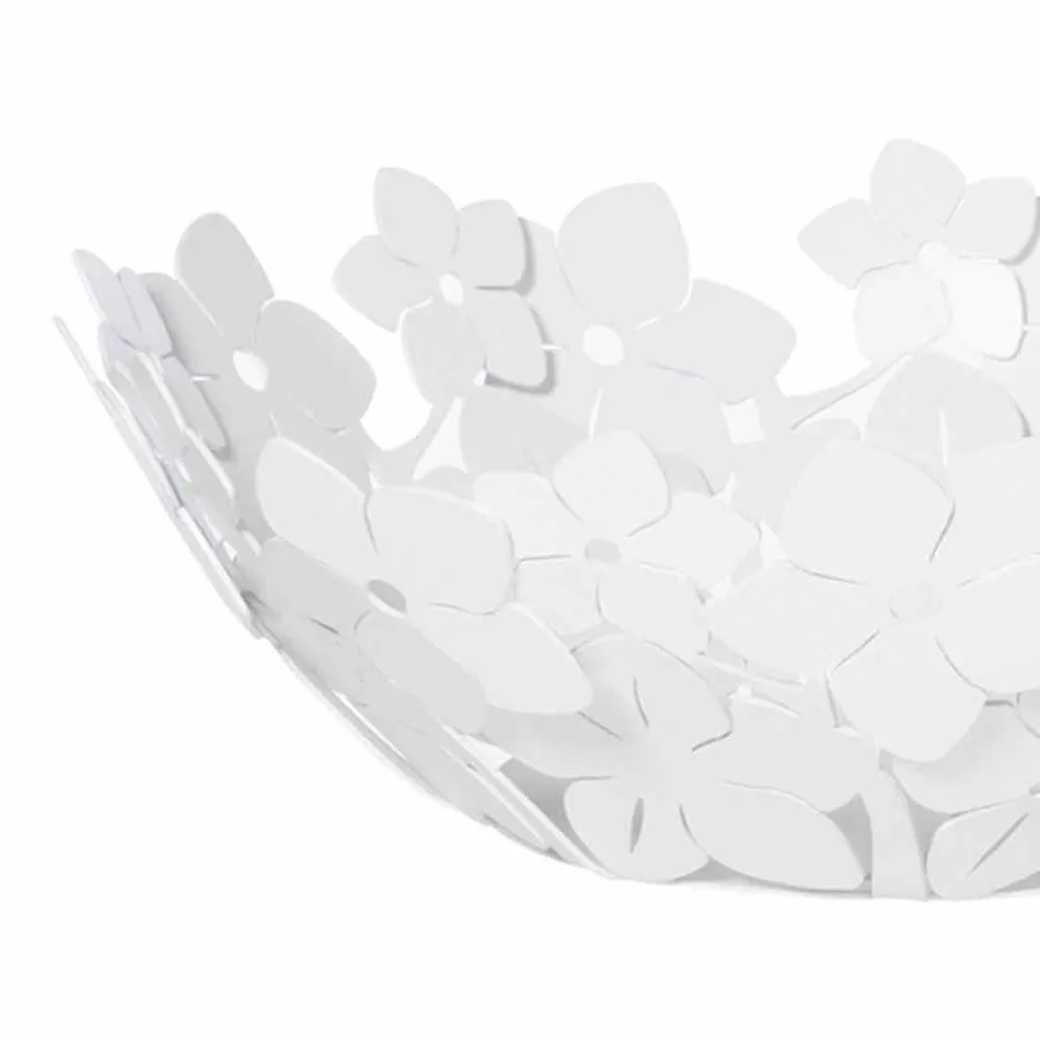 Centro de mesa con flores en barro, blanco o azul - Marken Viadurini