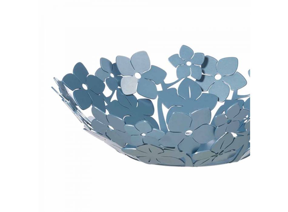 Centro de mesa con flores en barro, blanco o azul - Marken Viadurini