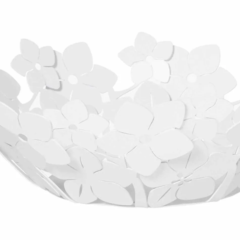 Centro de mesa con flores en barro, blanco o azul - Marken Viadurini