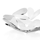 Centro de mesa de diseño elegante con corazones de metal plateado Made in Italy - Arlan Viadurini
