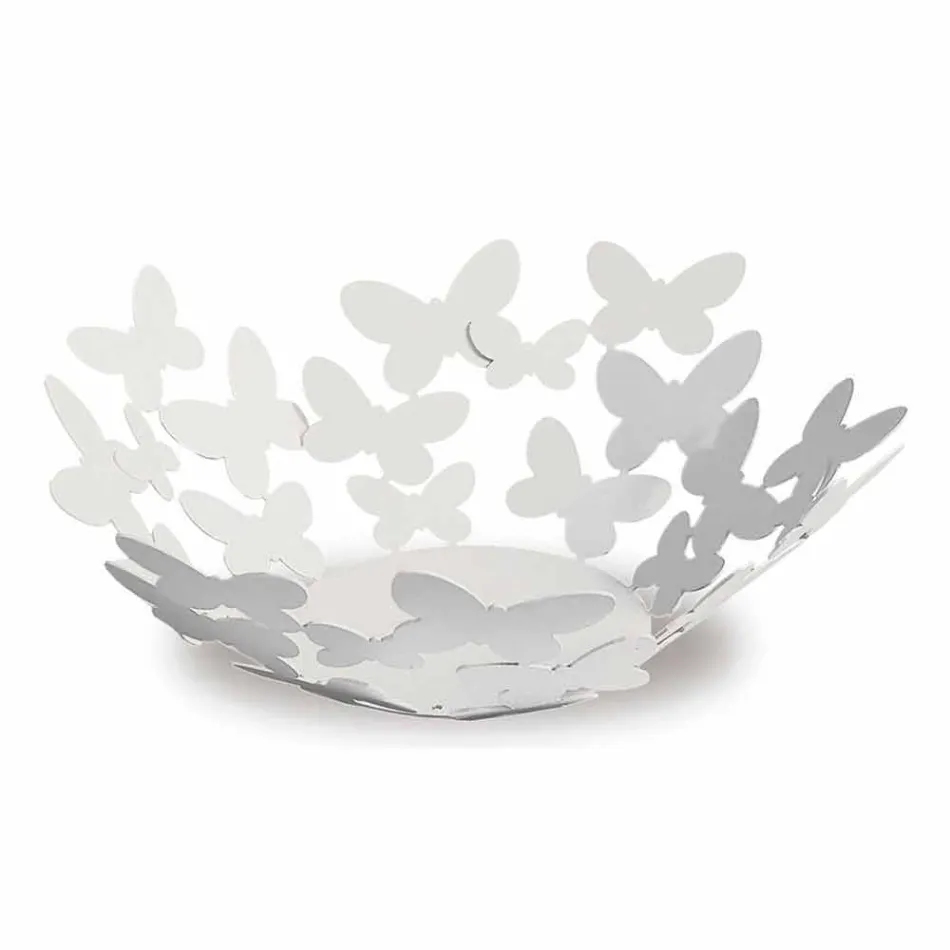 Pieza central de diseño en hierro blanco, beige o marfil Made in Italy - Leiden Viadurini