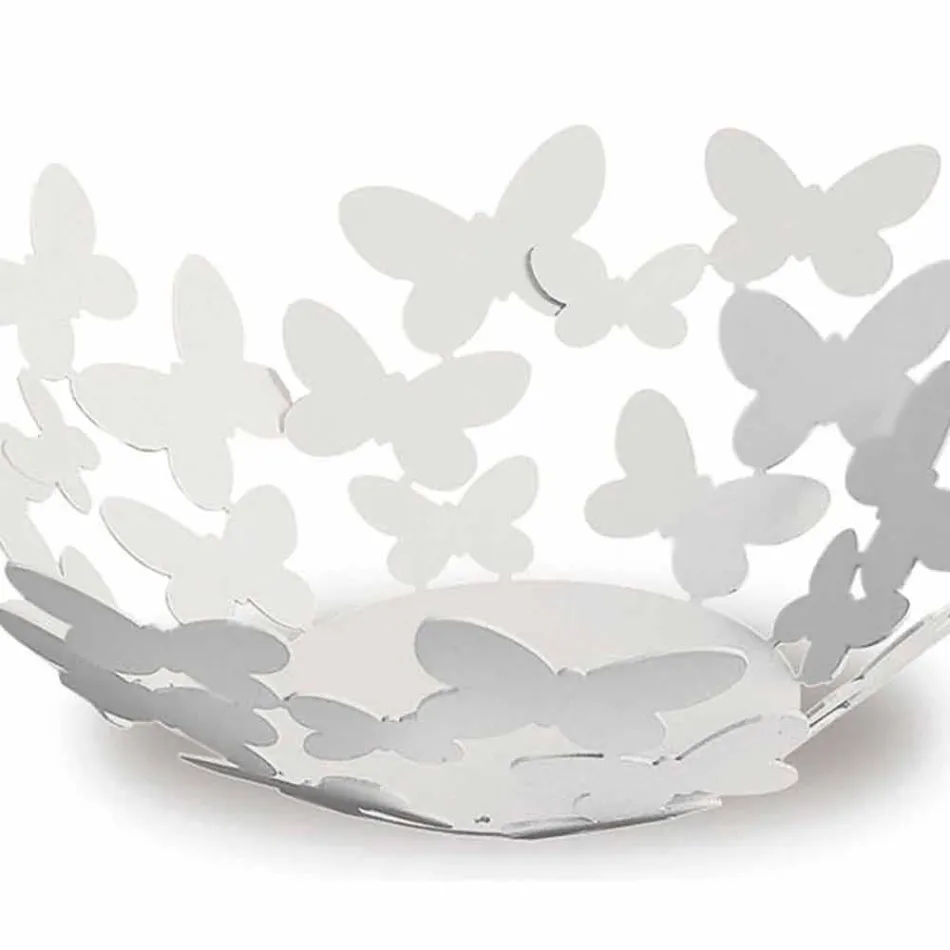 Pieza central de diseño en hierro blanco, beige o marfil Made in Italy - Leiden Viadurini