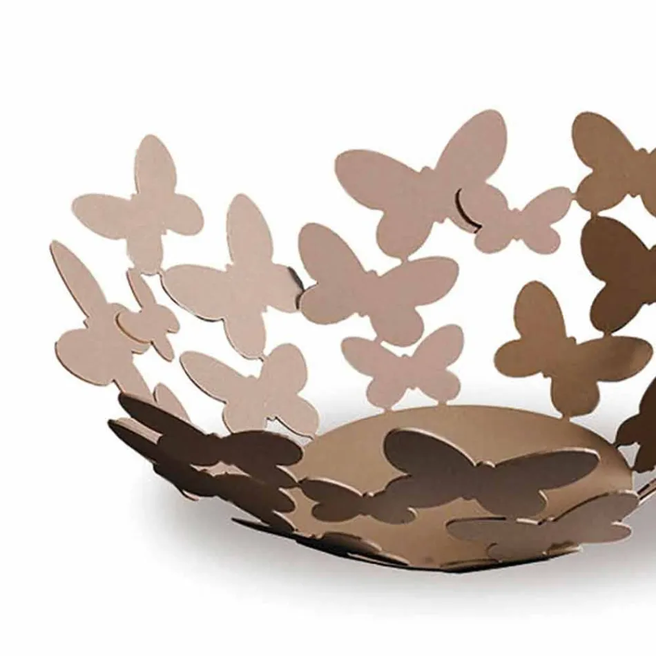 Pieza central de diseño en hierro blanco, beige o marfil Made in Italy - Leiden Viadurini