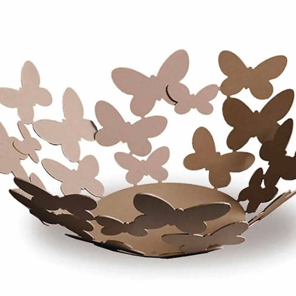 Pieza central de diseño en hierro blanco, beige o marfil Made in Italy - Leiden Viadurini