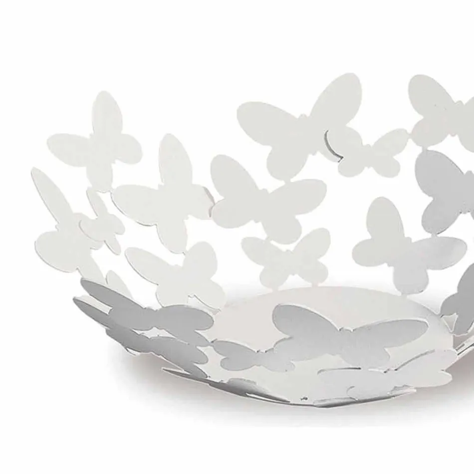 Pieza central de diseño en hierro blanco, beige o marfil Made in Italy - Leiden Viadurini